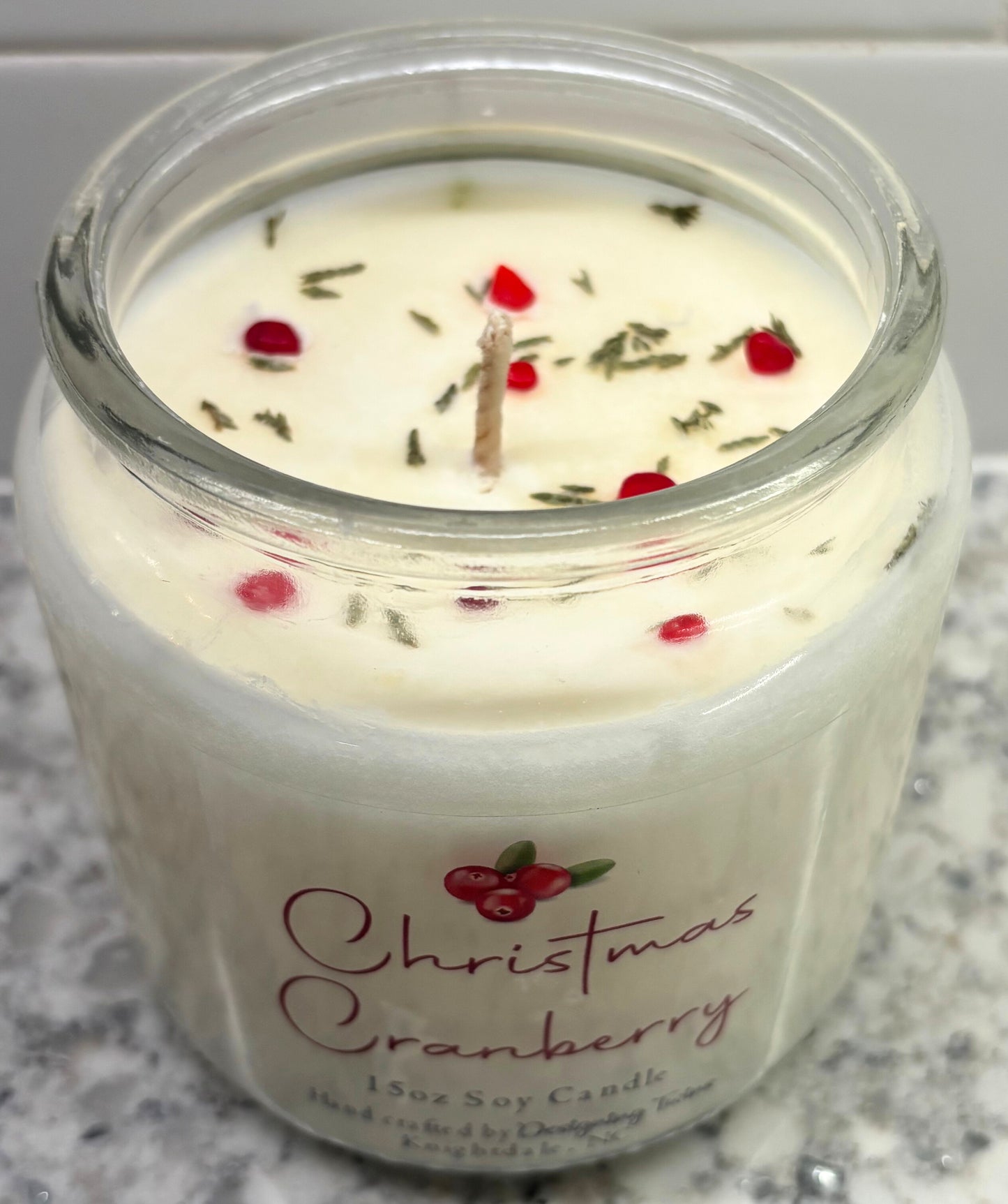 Christmas Cranberry Jar Candle