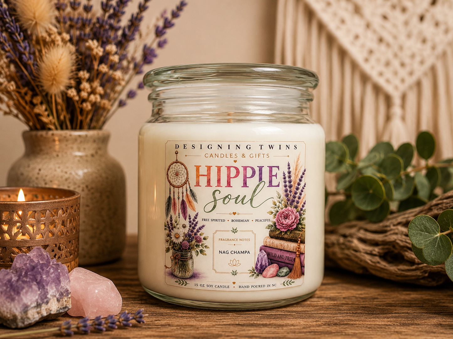 Hippie Soul-15oz Soy Candle