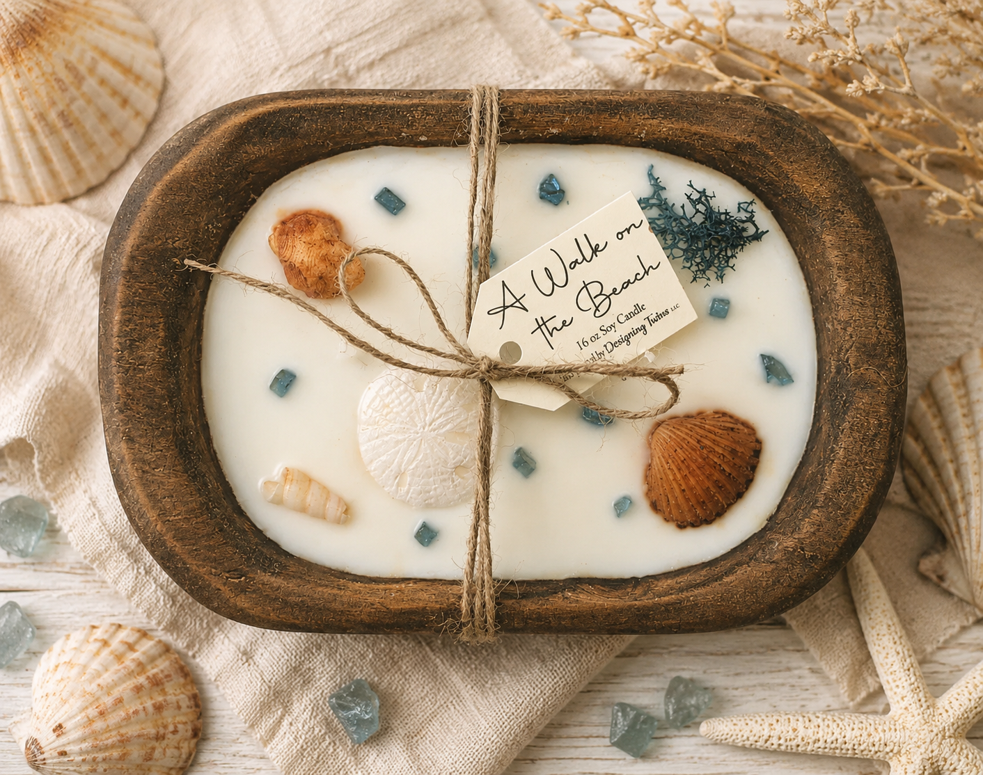 Wood Bowl Soy Candles