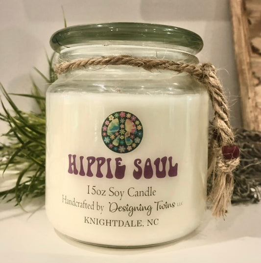 Vela de soja Hippie Soul de 15 oz