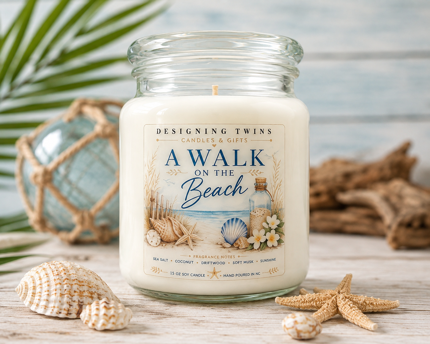 A Walk on the Beach-15oz Soy Candle