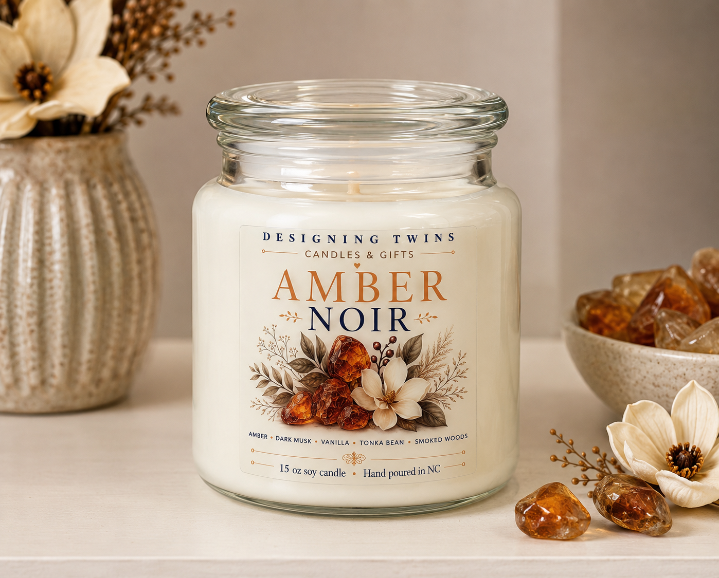Amber Noir-15 oz Jar Candle