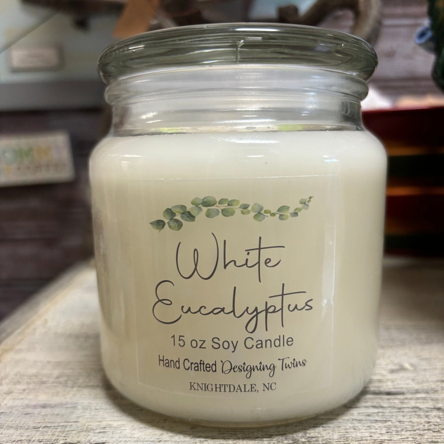 White Eucalyptus-15oz Soy Candle