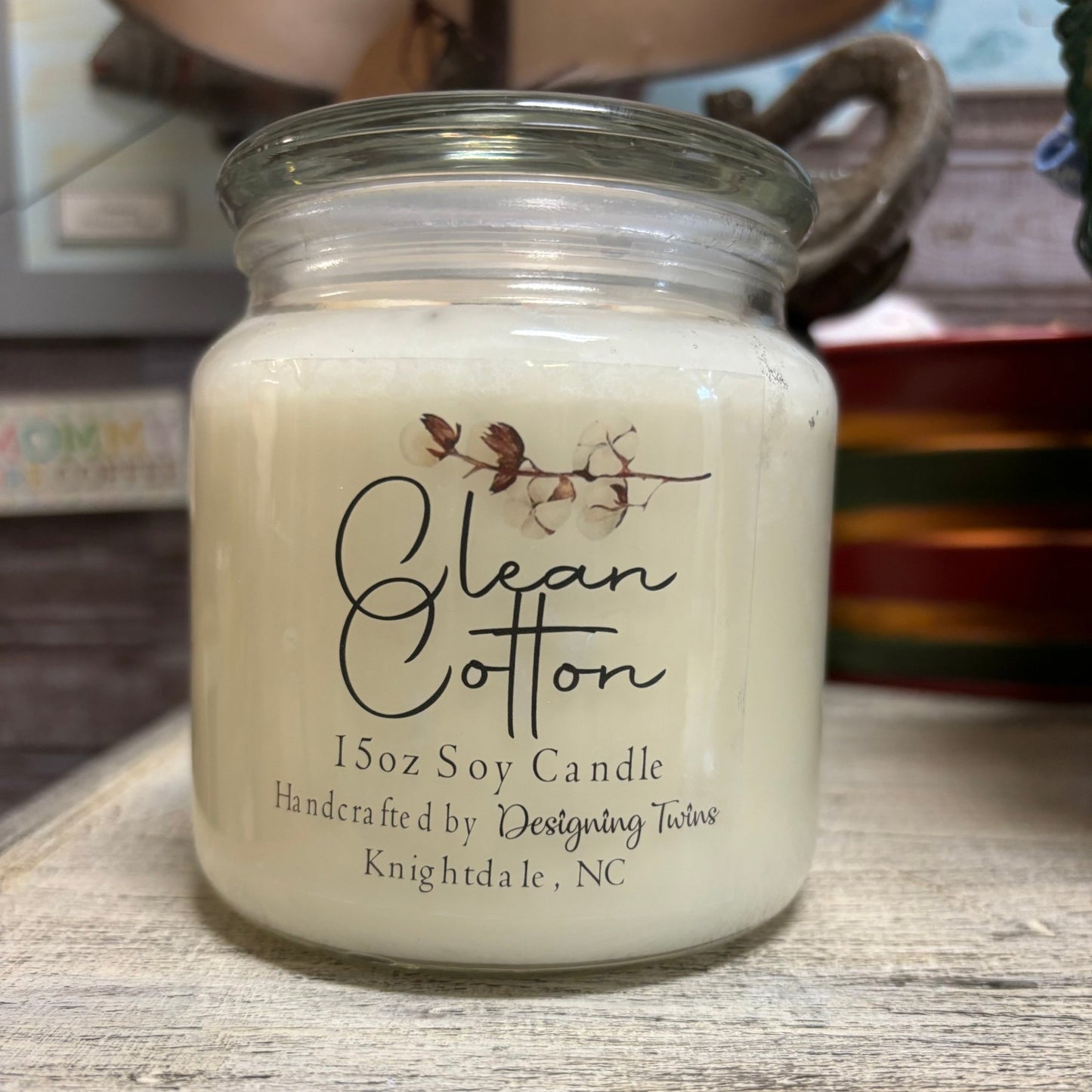 Clean Cotton-15oz Soy Candle