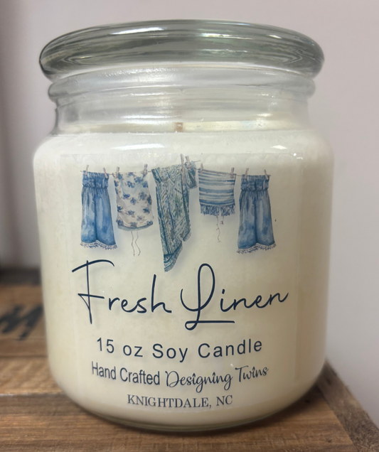 Fresh Linen-15 oz Jar Candle