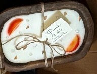 Peach Nectar-Wood Bowl Candle