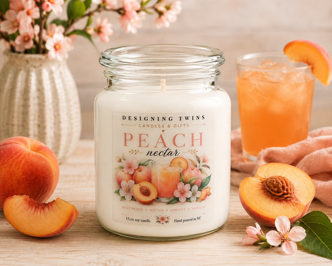 Peach Nectar-15oz Jar Candle