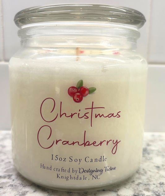 Christmas Cranberry Jar Candle